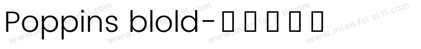 Poppins blold字体转换
